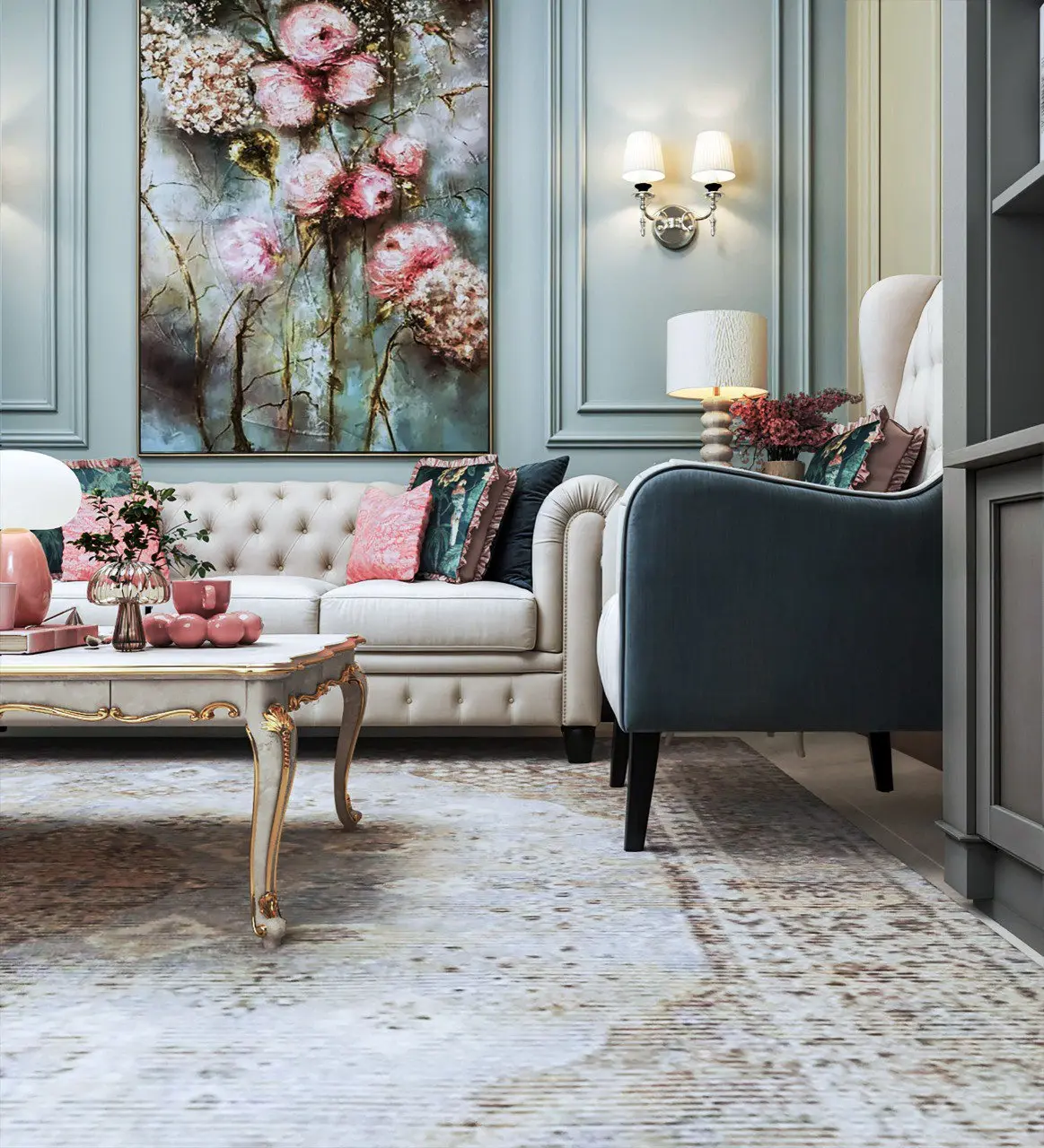 تصميم عصري لغرفة معيشه